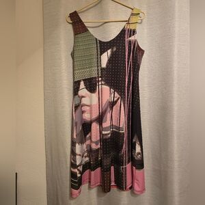 Zolt Design, Pink and Black Graphic Dress